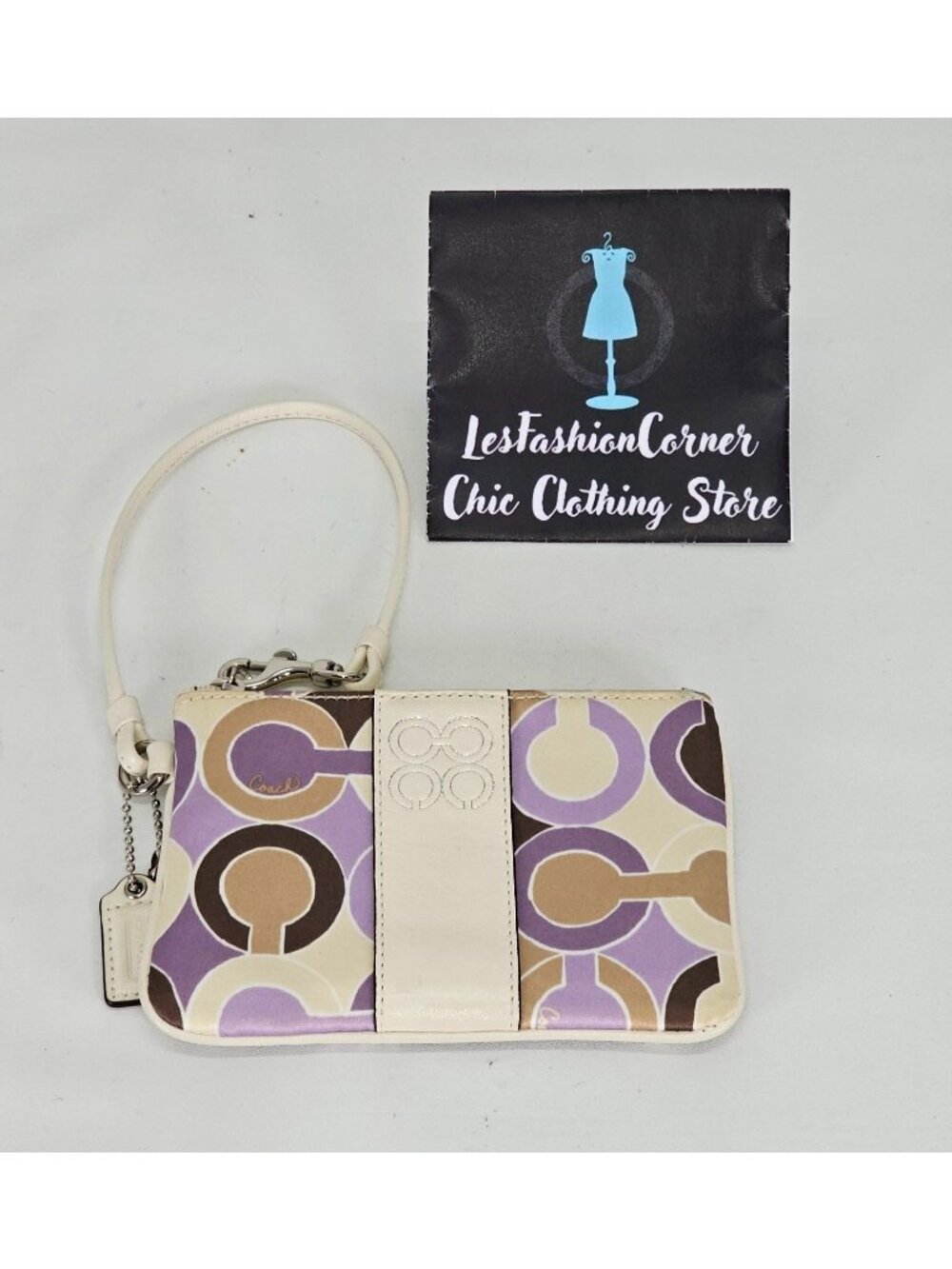 Coach Signature Women's Canvas Wristlet Clutch Purse 119 - Picture 3 of 13